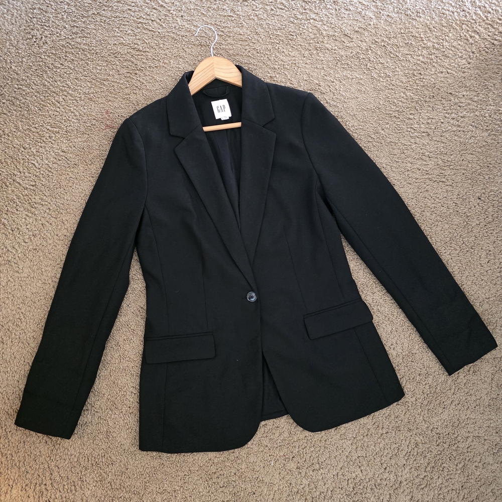 Gap Women's Black Blazer In Size 10 Tall